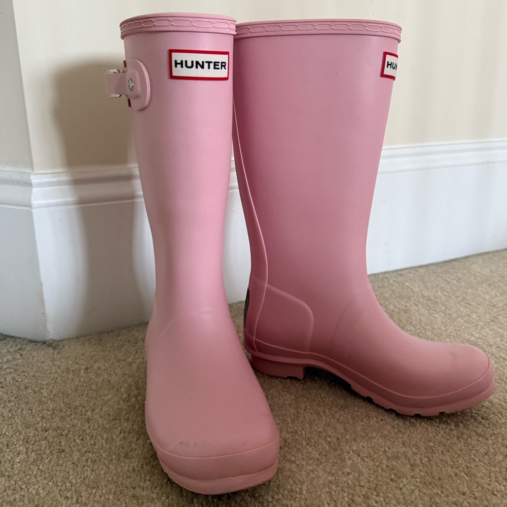 Hunter Kids Pink Rain Boots